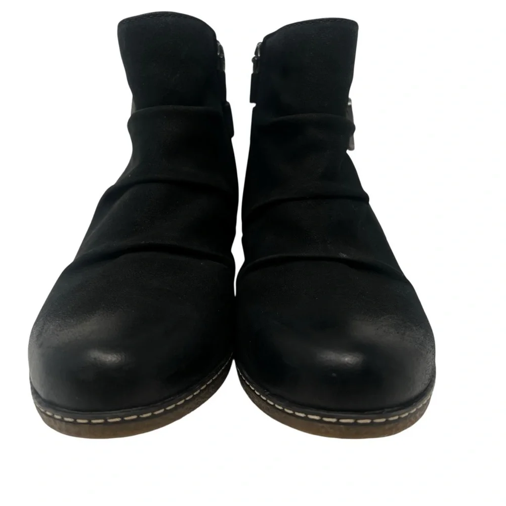 Dansko Black Ankle Booties with Buckle